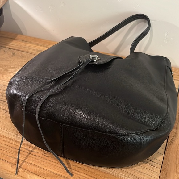 Rebecca Minkoff Black Pebbled Leather Darren Hobo - Picture 6 of 13